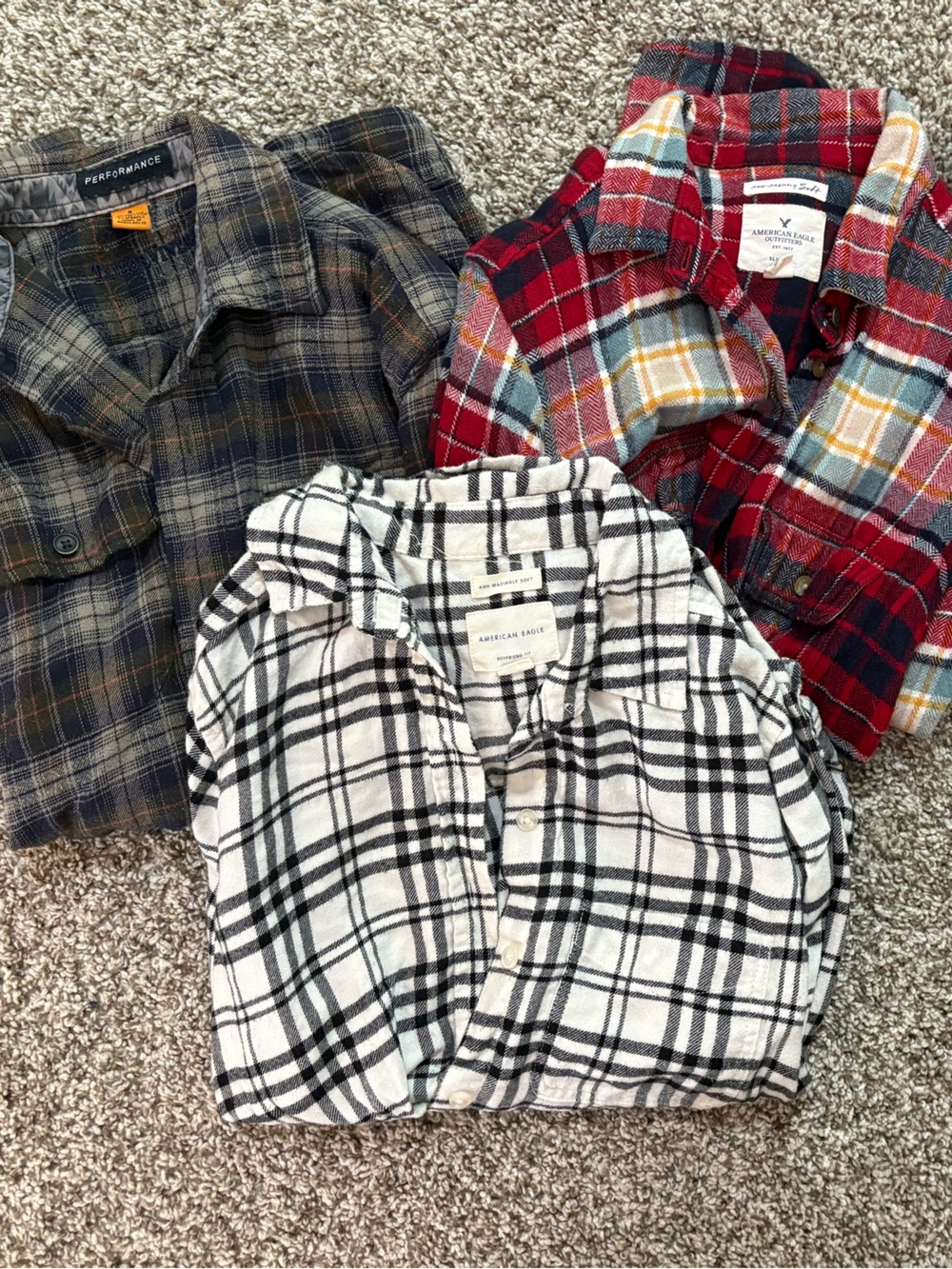 Mixed Plaid Flannel Shirt Bundle